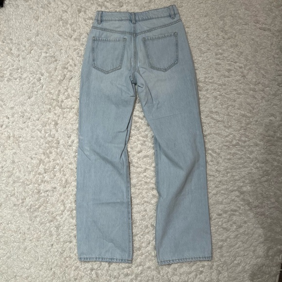 Garage Light Blue Ripped Straight Leg Jeans - Picture 2 of 2